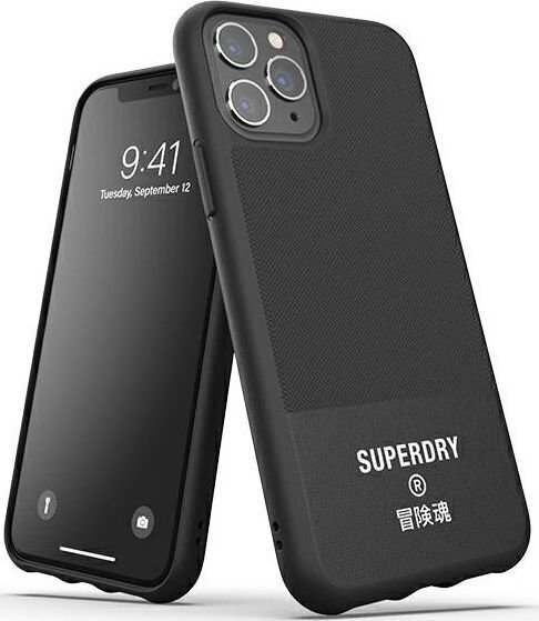 Supcase SuperDry Molded Canvas maciņš, piemērots iPhone 11 Pro melns cena un informācija | Telefonu vāciņi, maciņi | 220.lv