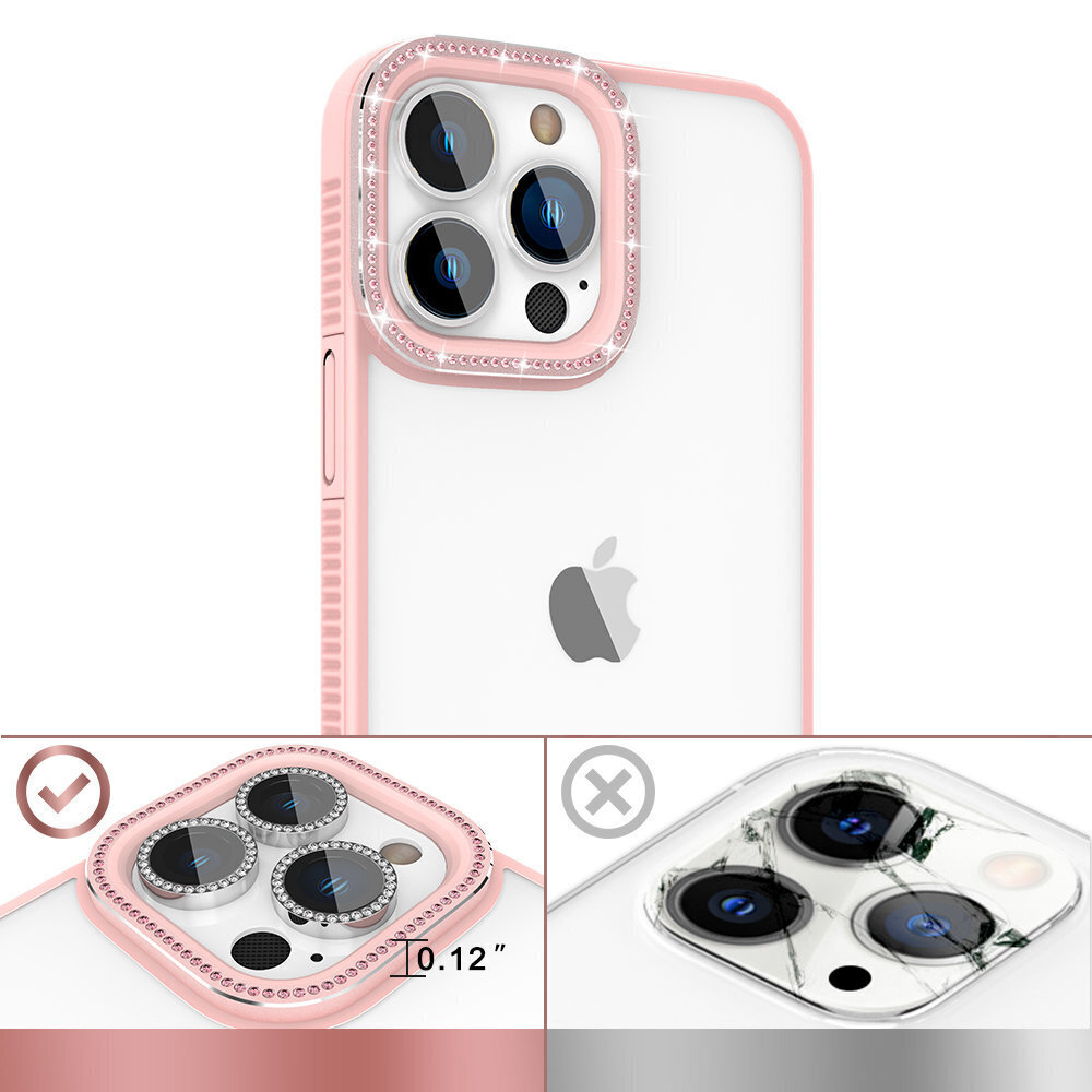 Kingxbar Sparkle Series iPhone 13 Pro Max Pink cena un informācija | Telefonu vāciņi, maciņi | 220.lv