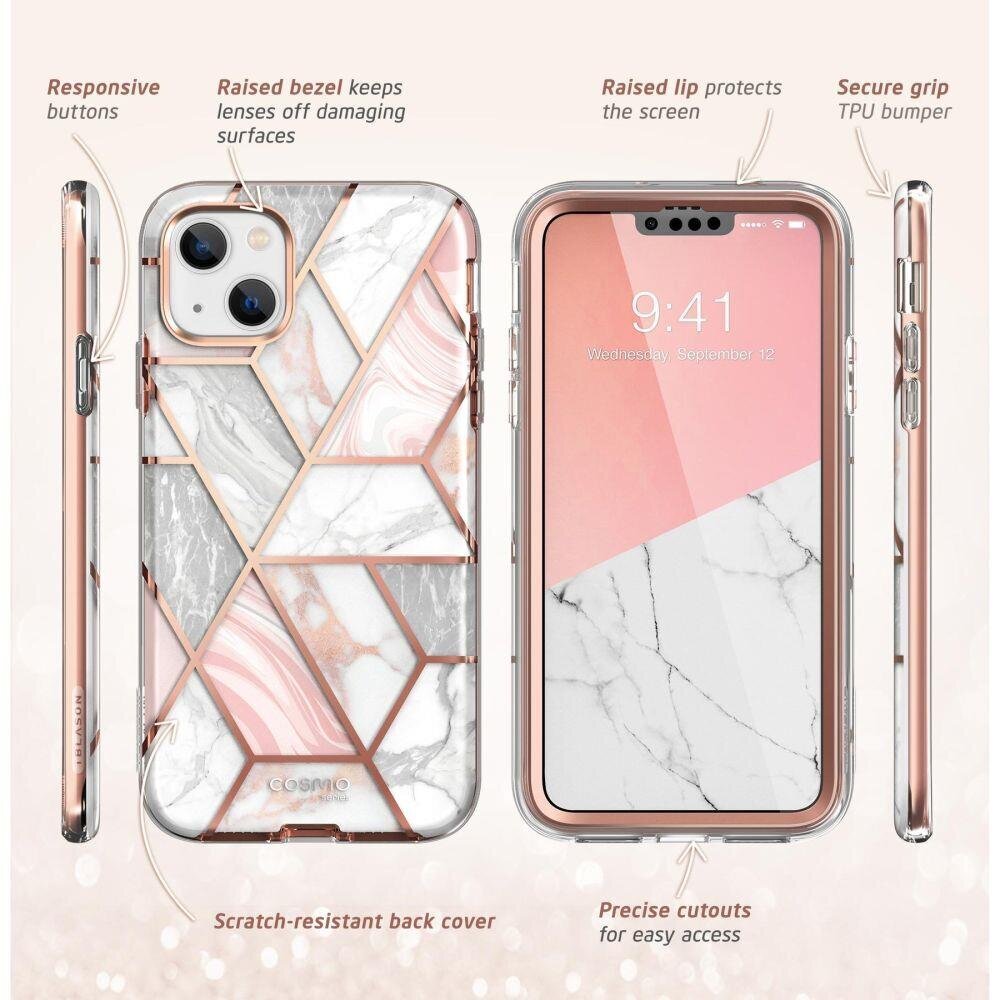 Supcase Cosmo iPhone 13 / 14 Marble Pink cena un informācija | Telefonu vāciņi, maciņi | 220.lv