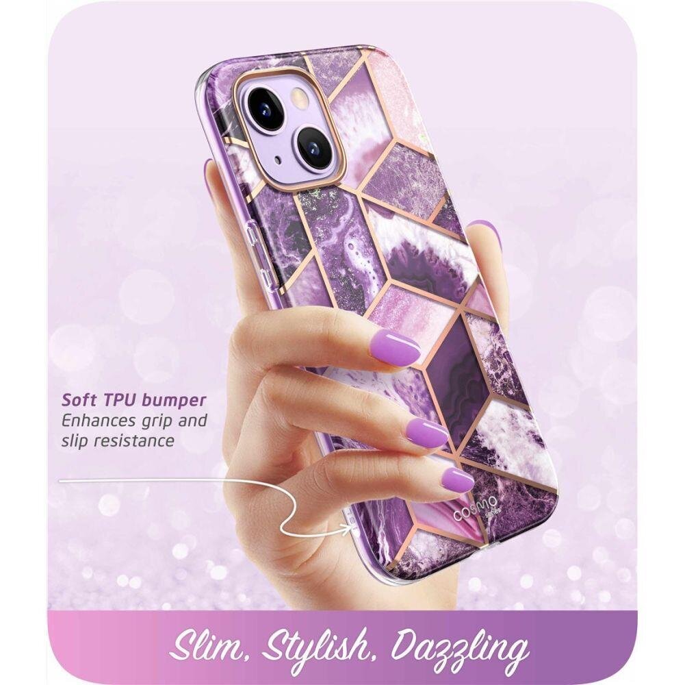 Supcase Cosmo iPhone 13/14 Marble Purple cena un informācija | Telefonu vāciņi, maciņi | 220.lv