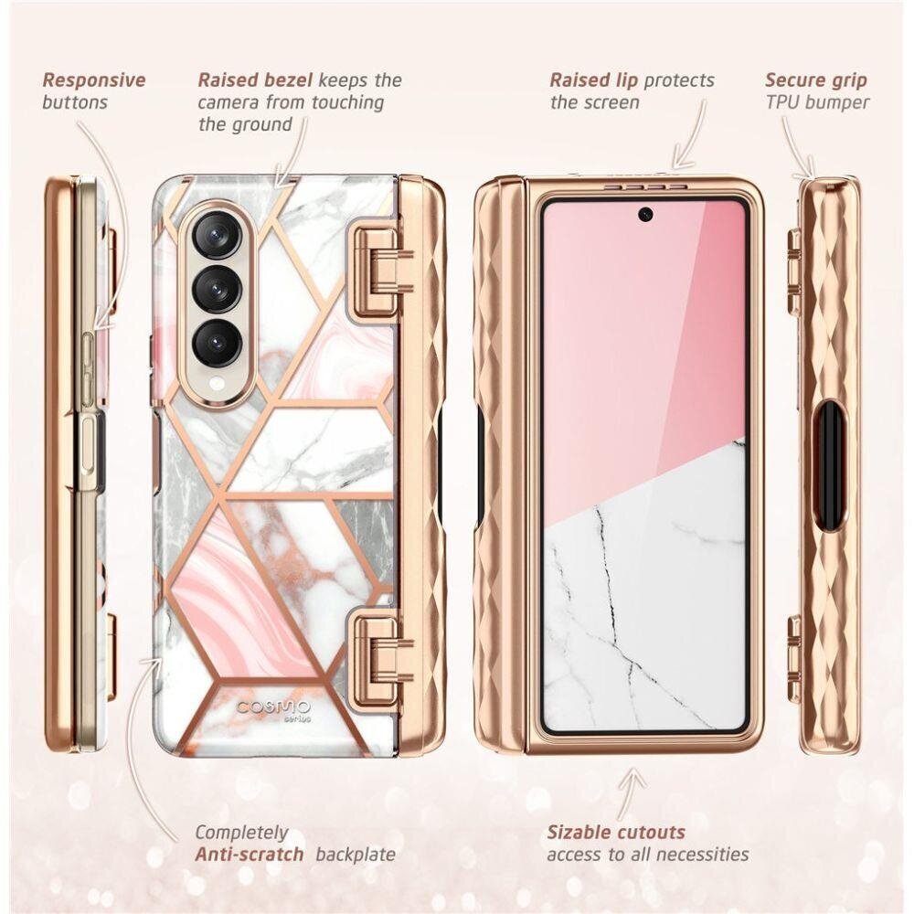 Supcase Cosmo PEN Galaxy Fold 4 Marble cena un informācija | Telefonu vāciņi, maciņi | 220.lv