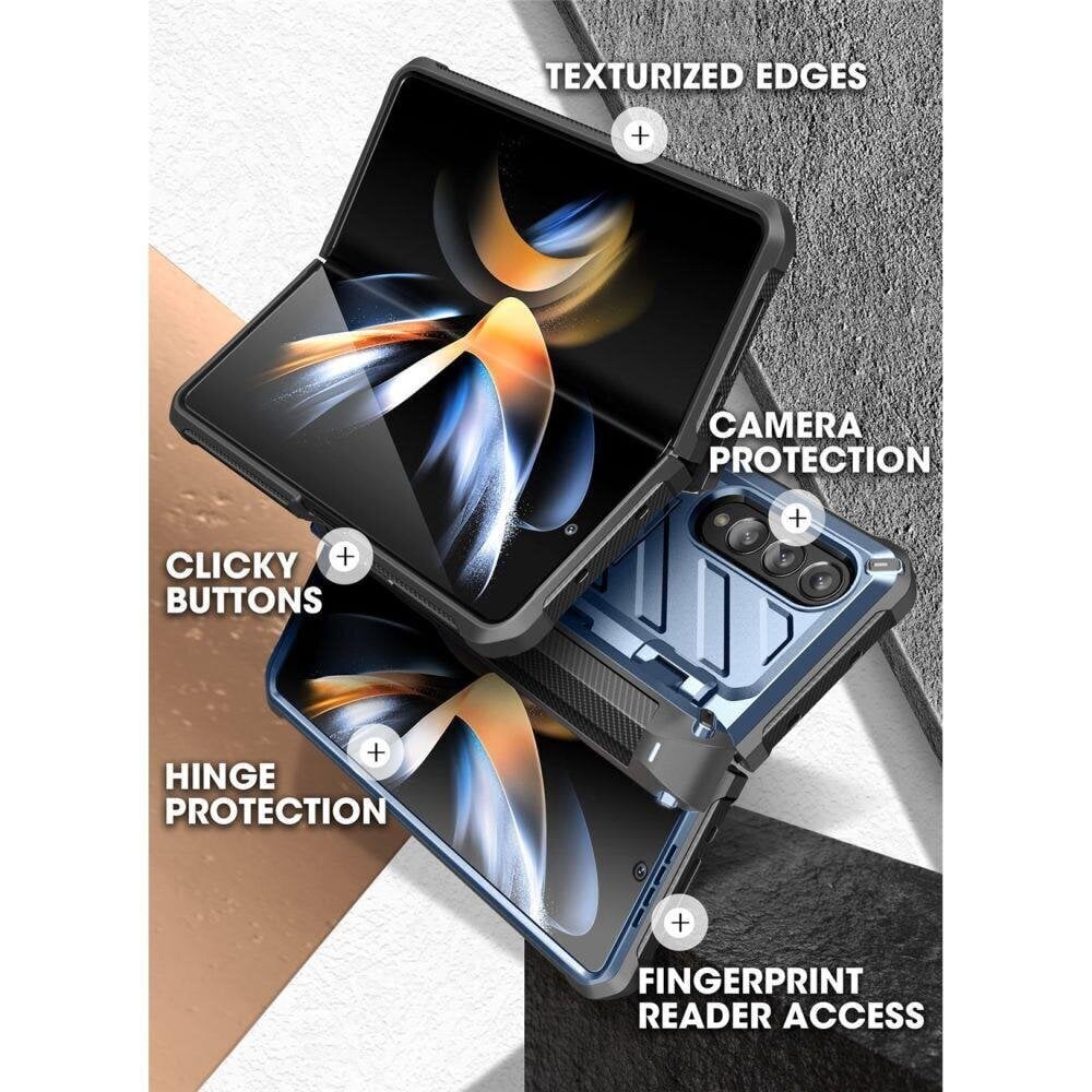 Supcase Unicorn Beetle Pro Galaxy Fold 4 black/blue cena un informācija | Telefonu vāciņi, maciņi | 220.lv