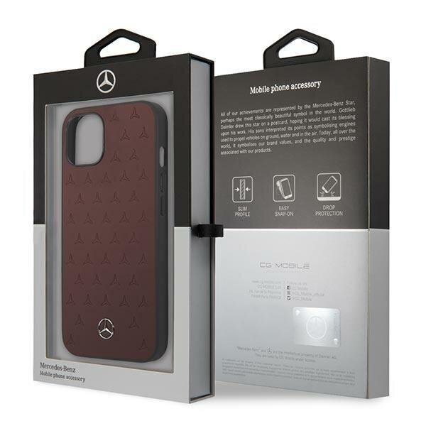 Mercedes MEHCP13MPSQRE iPhone 13 6.1 "red Leather Stars цена и информация | Telefonu vāciņi, maciņi | 220.lv