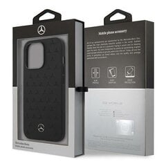 Mercedes MEHCP13LPSQBK iPhone 13 Pro / 13 6.1 "black Leather Stars cena un informācija | Telefonu vāciņi, maciņi | 220.lv
