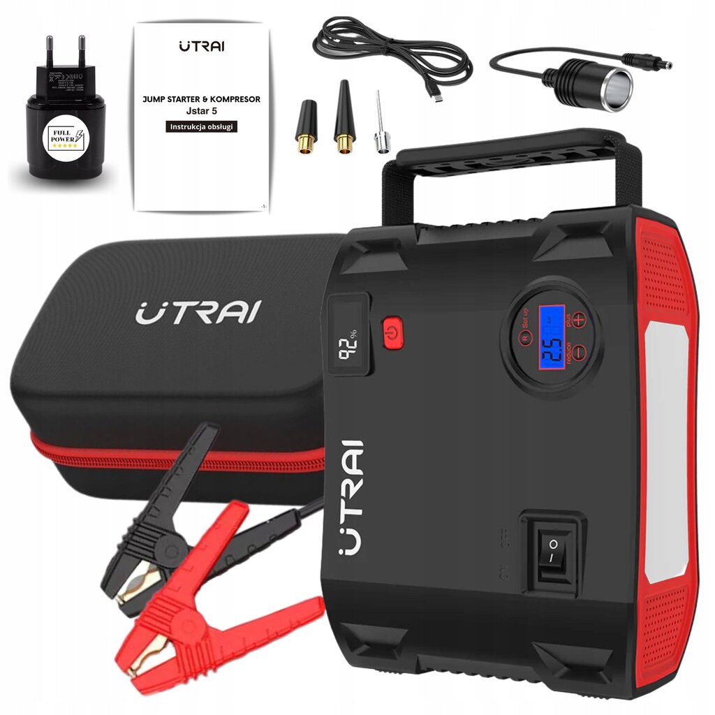 Power Bank Jump Starter Boster Kompresors Starter 24000mAh LED цена и информация | Akumulatoru lādētāji | 220.lv