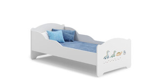 Кровать ADRK Furniture Amadis Dinosaurs, белая цена и информация | Детские кровати | 220.lv