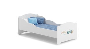 Gulta ADRK Furniture Amadis Plane with a Banner, balta cena un informācija | Bērnu gultas | 220.lv