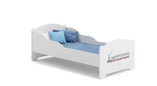 Gulta ADRK Furniture Amadis Railway, balta cena un informācija | Bērnu gultas | 220.lv