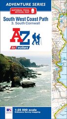 SW Coast Path South Cornwall Adventure Atlas 3rd Revised edition cena un informācija | Ceļojumu apraksti, ceļveži | 220.lv