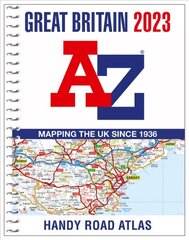 Great Britain A-Z Handy Road Atlas 2023 (A5 Spiral) цена и информация | Путеводители, путешествия | 220.lv