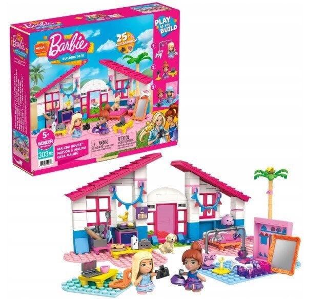 Konstruktors Mega blocks Barbie māja Malibu cena un informācija | Konstruktori | 220.lv