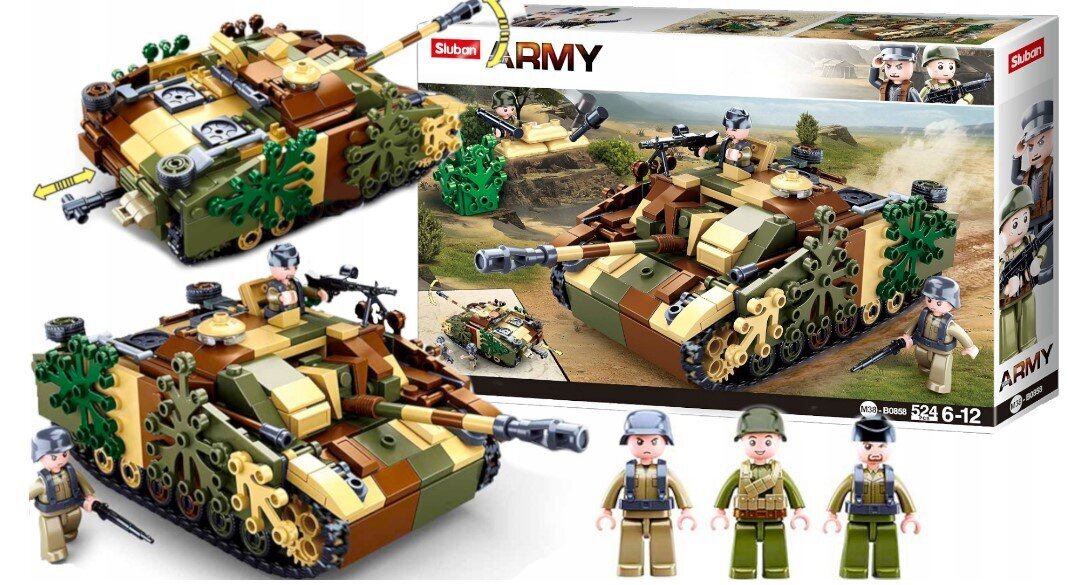 WWII STUG III German Armoured Battle Tank - 524 Pieces - M38-B0858