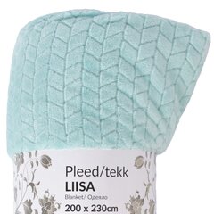 Pleds-gultas pārklājs LIISA XL, 200x230cm, piparmētru krāsā cena un informācija | Gultas pārklāji, pledi | 220.lv