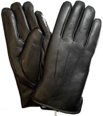 Мужские кожаные перчатки с искусственным мехом цена и информация | Мужские шарфы, шапки, перчатки | 220.lv