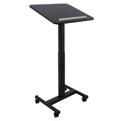 Mobilais galds ERGO 60x52cm, melns cena un informācija | Datorgaldi, rakstāmgaldi, biroja galdi | 220.lv