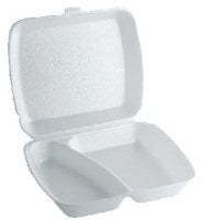 Коробка для продуктов MENIU, XPS, 2 части, 20 х 22.5 х 6.9 см, 200 шт. цена и информация | Праздничная одноразовая посуда | 220.lv