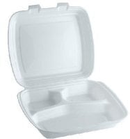 Коробка для еды MENU, EPS, 3 части, 20 x 22.5 x H 5.5 см, 200 шт. цена и информация | Праздничная одноразовая посуда | 220.lv