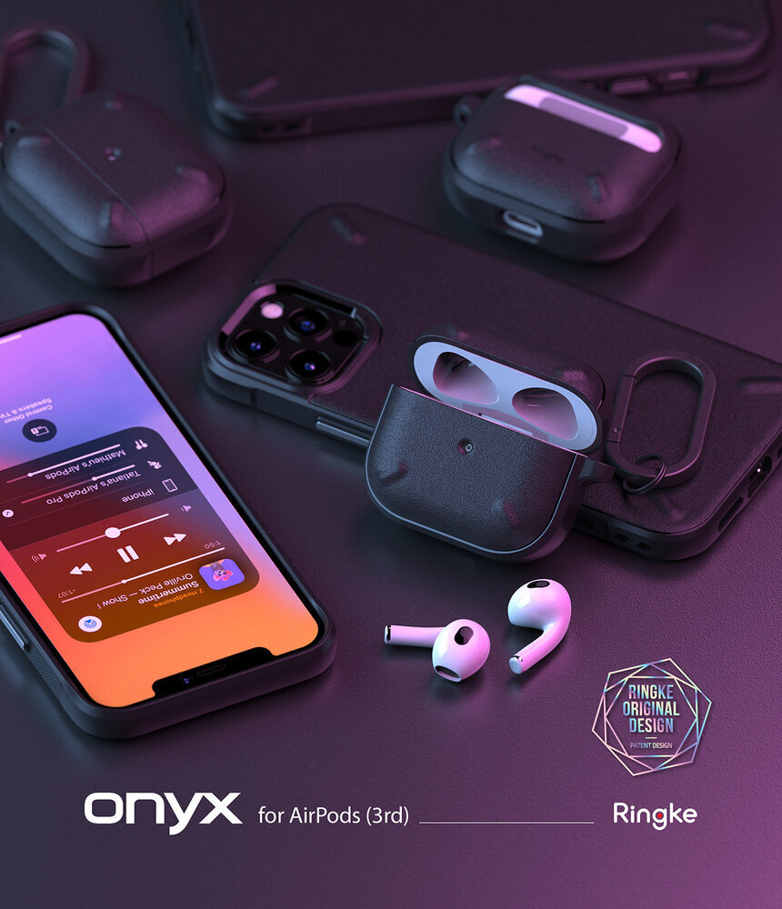 Ringke Onyx, AirPods 3 Black (EC52336RS) cena un informācija | Austiņas | 220.lv