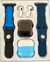 Viedais pulkstenis W26 Pro Max, 2 vienā, BT austiņas + nomaiņas siksniņa zila cena un informācija | Viedpulksteņi (smartwatch) | 220.lv