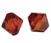 Swarovski kristāla slīpētas krelles, sarkana magma, 11 gab. cena un informācija | Rotu veidošana, pērļošana | 220.lv