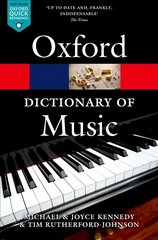Oxford Dictionary of Music 6th Revised edition cena un informācija | Mākslas grāmatas | 220.lv
