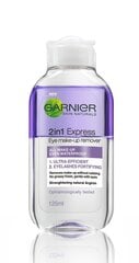 Garnier Skin Naturals Express 2 in 1 Acu kosmētikas noņēmējs цена и информация | Средства для очищения лица | 220.lv