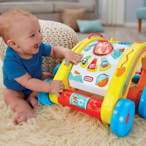 Little Tikes Baby Bum interaktīvais staigātājs 3in1 stūmējs rotaļu galds cena un informācija | Rotaļlietas zīdaiņiem | 220.lv