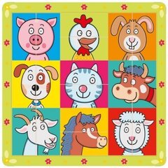 Деревянная игра Bino Портреты животных цена и информация | Игрушки для малышей | 220.lv