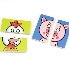 Деревянная игра Bino Портреты животных цена и информация | Игрушки для малышей | 220.lv