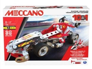 Konstruktors Meccano 10in1 Racing Vehicles 6060104, 225 detaļas cena un informācija | Konstruktori | 220.lv