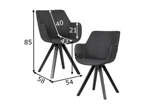 2-u ēdamistabas krēslu komplekts Beinen, melns cena un informācija | Virtuves un ēdamistabas krēsli | 220.lv