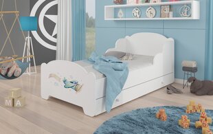 Кровать ADRK Furniture Amadis Plane with a Banner, белая цена и информация | Детские кровати | 220.lv