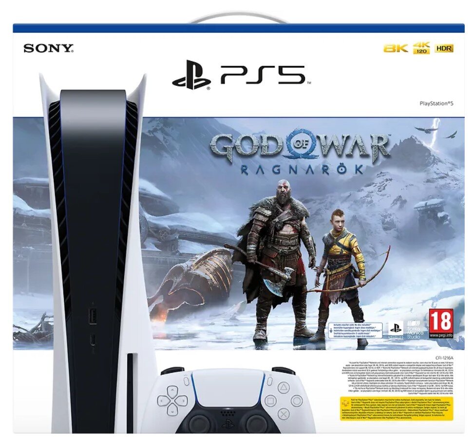 Sony Playstation 5 Blu-ray Edition + God of War: Ragnarök цена и информация | Spēļu konsoles | 220.lv