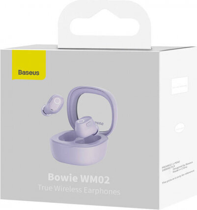 Baseus Bezvadu austiņas Bowie WM02 TWS, Bluetooth 5.0 (violeta) cena un informācija | Austiņas | 220.lv