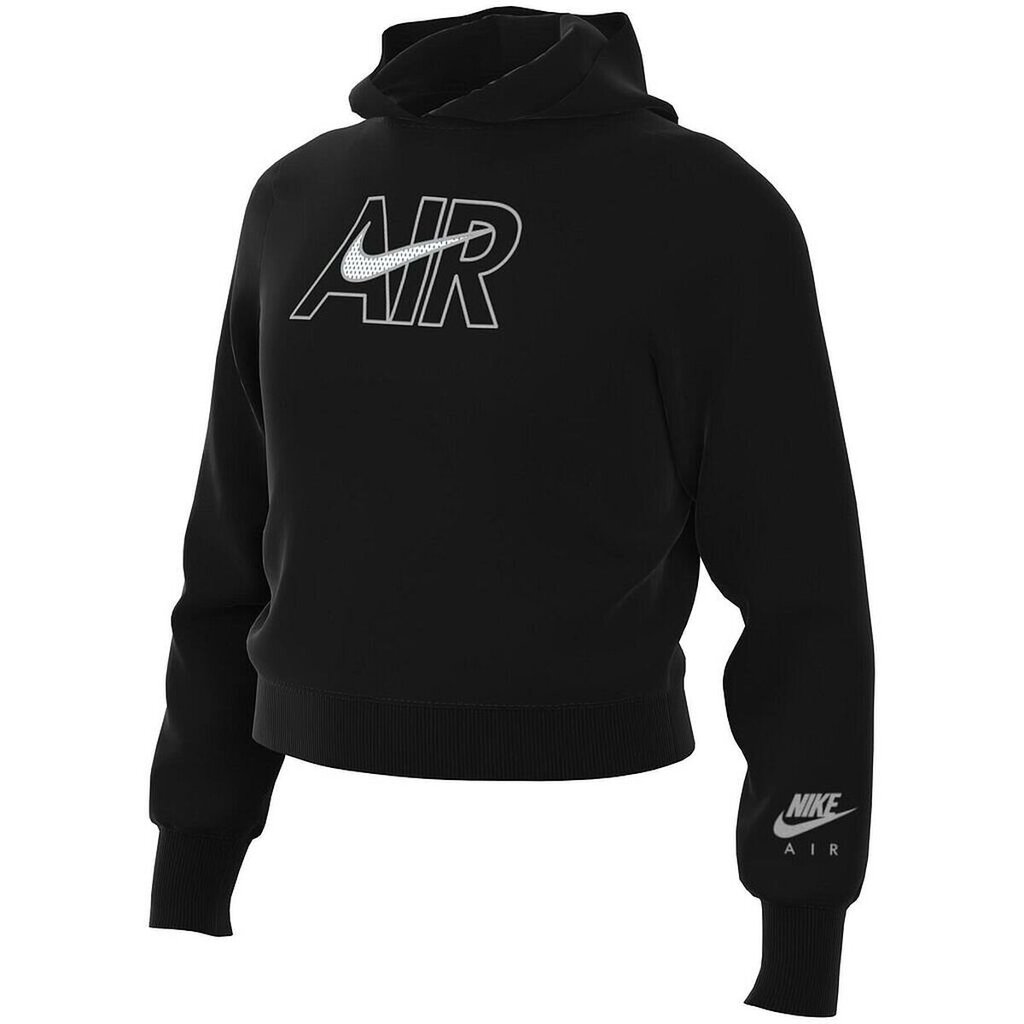 Džemperis Meitenēm ar Kapuci AIR FT CROP HOODIE Nike DM8372 010 Melns cena un informācija | Sporta apģērbs sievietēm | 220.lv