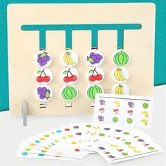 Montessori augļu krāsu saskaņošanas koka mācību rotaļlieta cena un informācija | Attīstošās rotaļlietas | 220.lv