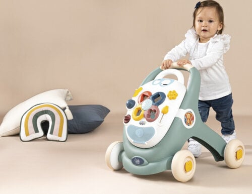 Smoby Little Walker 3in1 Pusher interaktīvie ratiņi cena un informācija | Rotaļlietas zīdaiņiem | 220.lv