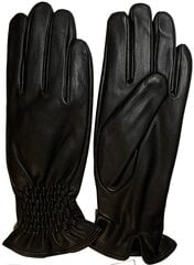 Женские кожаные перчатки, черные цена и информация | Женские перчатки | 220.lv