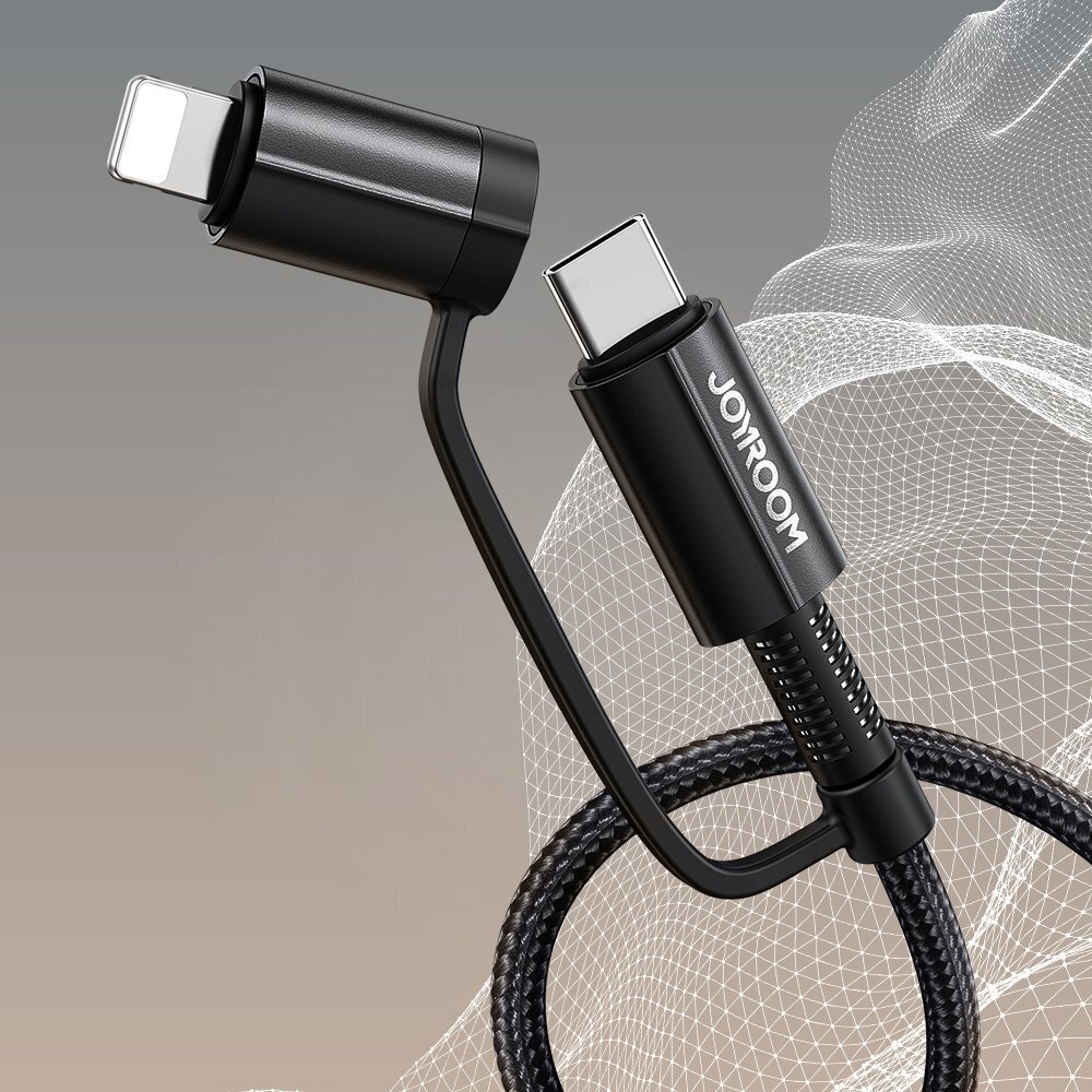 Joyroom 4in1 daudzfunkciju ātra uzlāde USB Type C / USB - USB Type C / Lithtning Quick Charge Power Delivery 3 A 60 W 1,8 m (S-1830G3) цена и информация | Savienotājkabeļi | 220.lv
