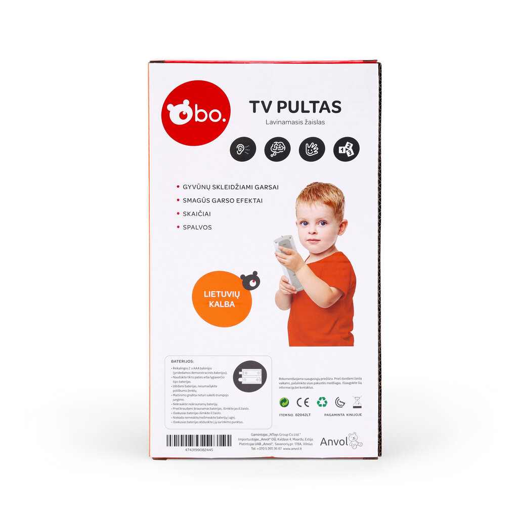 Bo Izglītojoša TV pults, lietuviešu valoda cena un informācija | Rotaļlietas zīdaiņiem | 220.lv