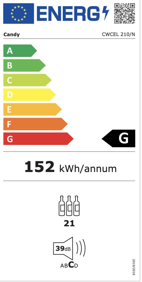 Candy CWCEL 210 / N cena un informācija | Vīna ledusskapji | 220.lv
