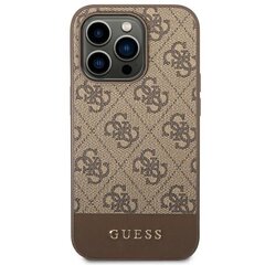 Guess GUHCP14LG4GLBR iPhone 14 Pro 6.1 "brown / brown hard 4G Stripe Collection цена и информация | Чехлы для телефонов | 220.lv