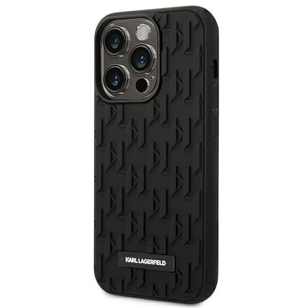 Karl Lagerfeld KLHCP14XRUPKLPK, piemērots iPhone 14 Pro Max, melns cena un informācija | Telefonu vāciņi, maciņi | 220.lv