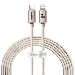 Кабель Baseus Crystal Shine Series USB Type C - молниеносная зарядка, мощность 20 Вт, 2 м (CAJY001404) цена и информация | Кабели для телефонов | 220.lv