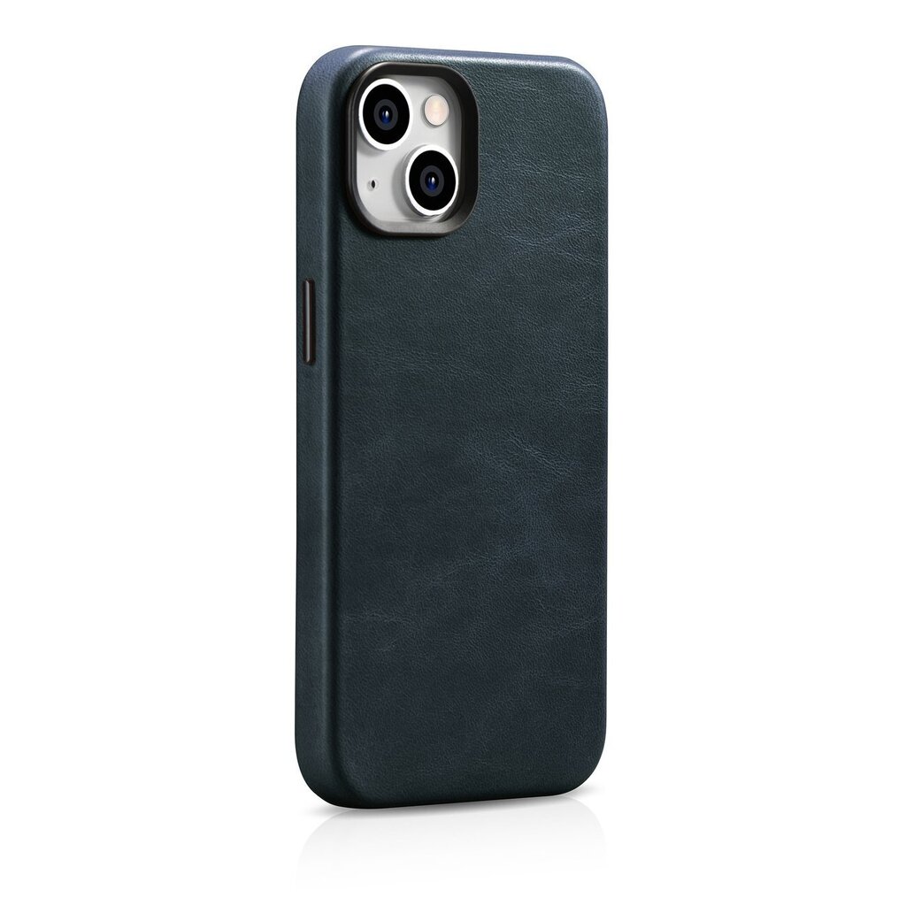 iCarer Leather iPhone 14 Plus Magnetic Leather with MagSafe Dark Blue (WMI14220703-BU) cena un informācija | Telefonu vāciņi, maciņi | 220.lv