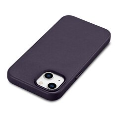 iCarer Leather iPhone 14 Dark Purple (WMI14220705-DP) (MagSafe Compatible) цена и информация | Чехлы для телефонов | 220.lv