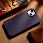 iCarer Leather iPhone 14 Dark Purple (WMI14220705-DP) (MagSafe Compatible) cena un informācija | Telefonu vāciņi, maciņi | 220.lv