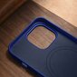 iCarer Litchi Leather iPhone 14 Pro Max Magnetic with MagSafe Dark Blue (WMI14220712-DB) цена и информация | Telefonu vāciņi, maciņi | 220.lv