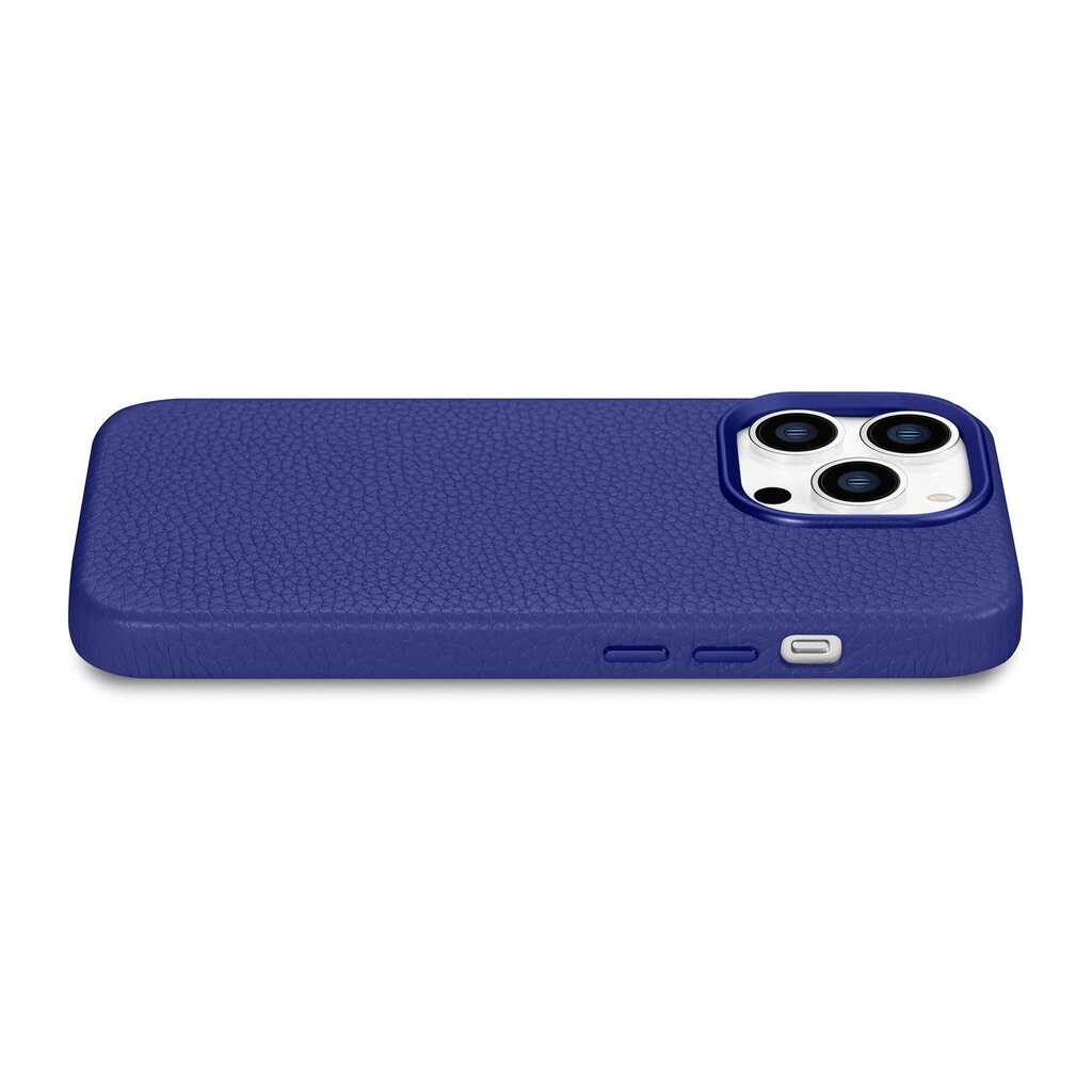 iCarer Litchi Leather iPhone 14 Pro Max Magnetic with MagSafe Dark Blue (WMI14220712-DB) цена и информация | Telefonu vāciņi, maciņi | 220.lv