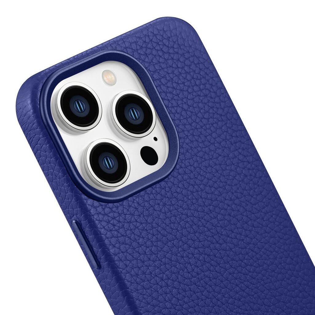 iCarer Litchi Leather iPhone 14 Pro Max Magnetic with MagSafe Dark Blue (WMI14220712-DB) цена и информация | Telefonu vāciņi, maciņi | 220.lv